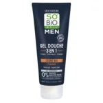 SO’BiO étic Żel pod prysznic MEN 3w1 – tonizujący cedr BIO (200 ml) – do ciała, twarzy i włosów