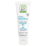SO’BiO étic Bogato nawilżający krem na dzień z aloesem BIO (50 ml) – z kwasem hialuronowym
