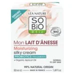 SO’BiO étic Krem jedwabiście nawilżający z organicznym mlekiem oślim BIO (50 ml) - do wszystkich typów skóry, w tym wrażliwej
