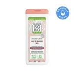 SO’BiO étic Kremowy żel pod prysznic delikatnie nawilżający z mlekiem oślim BIO (650 ml) - do wszystkich typów skóry