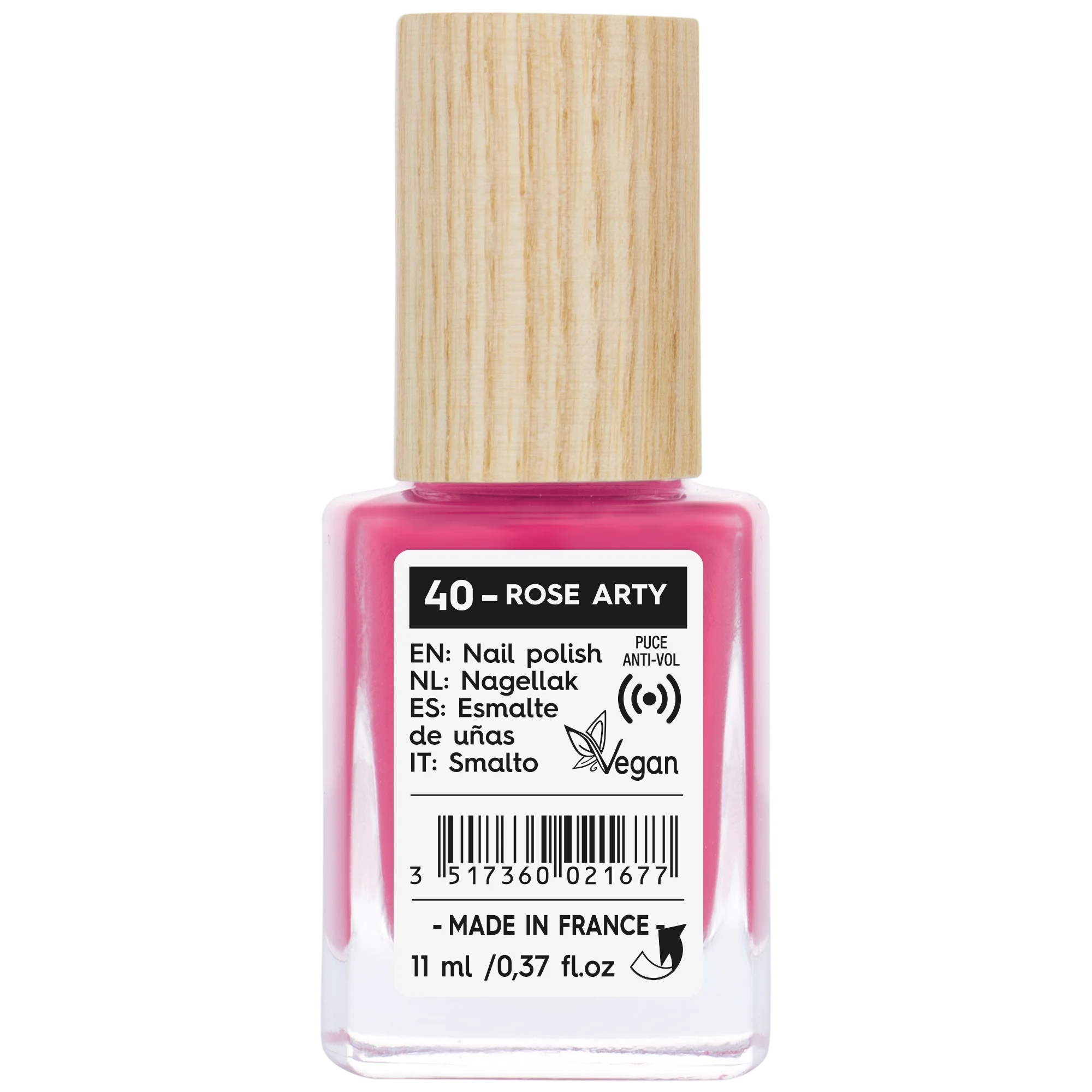 SO’BiO étic Lak do paznokci - 40 bohemiczny róż (11 ml) - o świetlistym i intensywnym kolorze