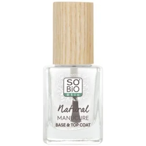 SO’BiO étic Lak do paznokci transparentny - baza i top coat (11 ml) - wzmacnia i wygładza paznokcie