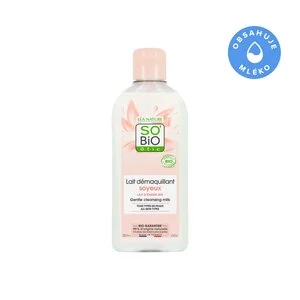 SO’BiO étic Mleczko do demakijażu z organicznym mlekiem oślim BIO (200 ml) - delikatnie usuwa makijaż i zanieczyszczenia
