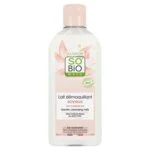 SO’BiO étic Mleczko do demakijażu z organicznym mlekiem oślim BIO (200 ml) - delikatnie usuwa makijaż i zanieczyszczenia