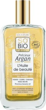 SO’BiO étic Précieux Argan Pielęgnacyjny olejek do ciała, twarzy i włosów BIO (100 ml) - eliksir młodości i piękna