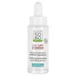 SO’BiO étic Wzmacniające serum nawilżające z ekologicznym mlekiem oślim (30 ml) - z kwasem hialuronowym