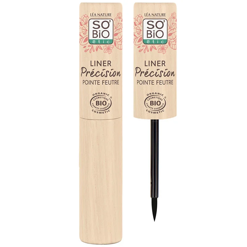 SO’BiO étic Płynny eyeliner BIO - 01 czarny (3 ml) - podkreśli Twoje oczy