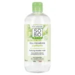 SO’BiO étic Oczyszczający płyn micelarny Aloe Vera – cynk i cytrusy BIO (500 ml) – idealny do cery mieszanej i tłustej