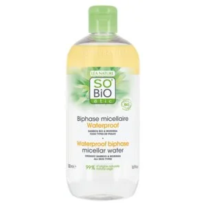 SO’BiO étic Płyn micelarny dwufazowy - Pur BAMBOO BIO (500 ml) - z organicznym bambusem i moringą