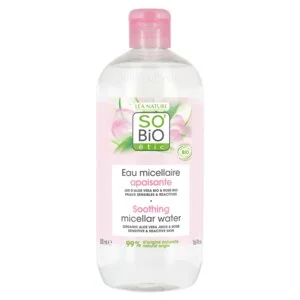 SO’BiO étic Woda micelarna z Aloe Vera, kojąca BIO (500 ml) - wzbogacona wodą rumiankową