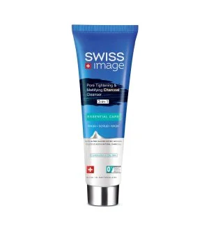 Swiss Army Image Essential Care Pore Tightening & Mattifying Charcoal Cleanser 3 w 1 wielofunkcyjny żel oczyszczający z aktywnym węglem