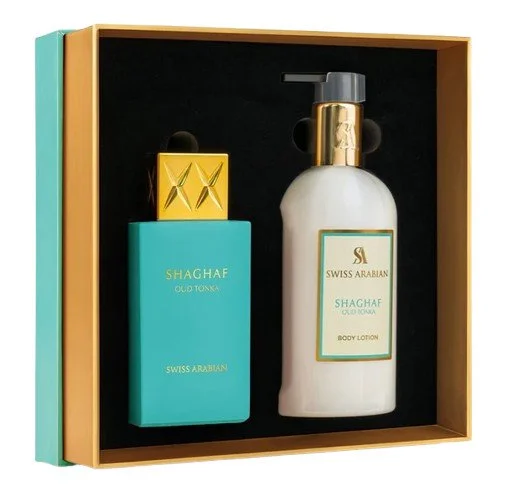 Shaghaf Oud Tonka U 75 ml + balsam do ciała woda perfumowana 300 ml