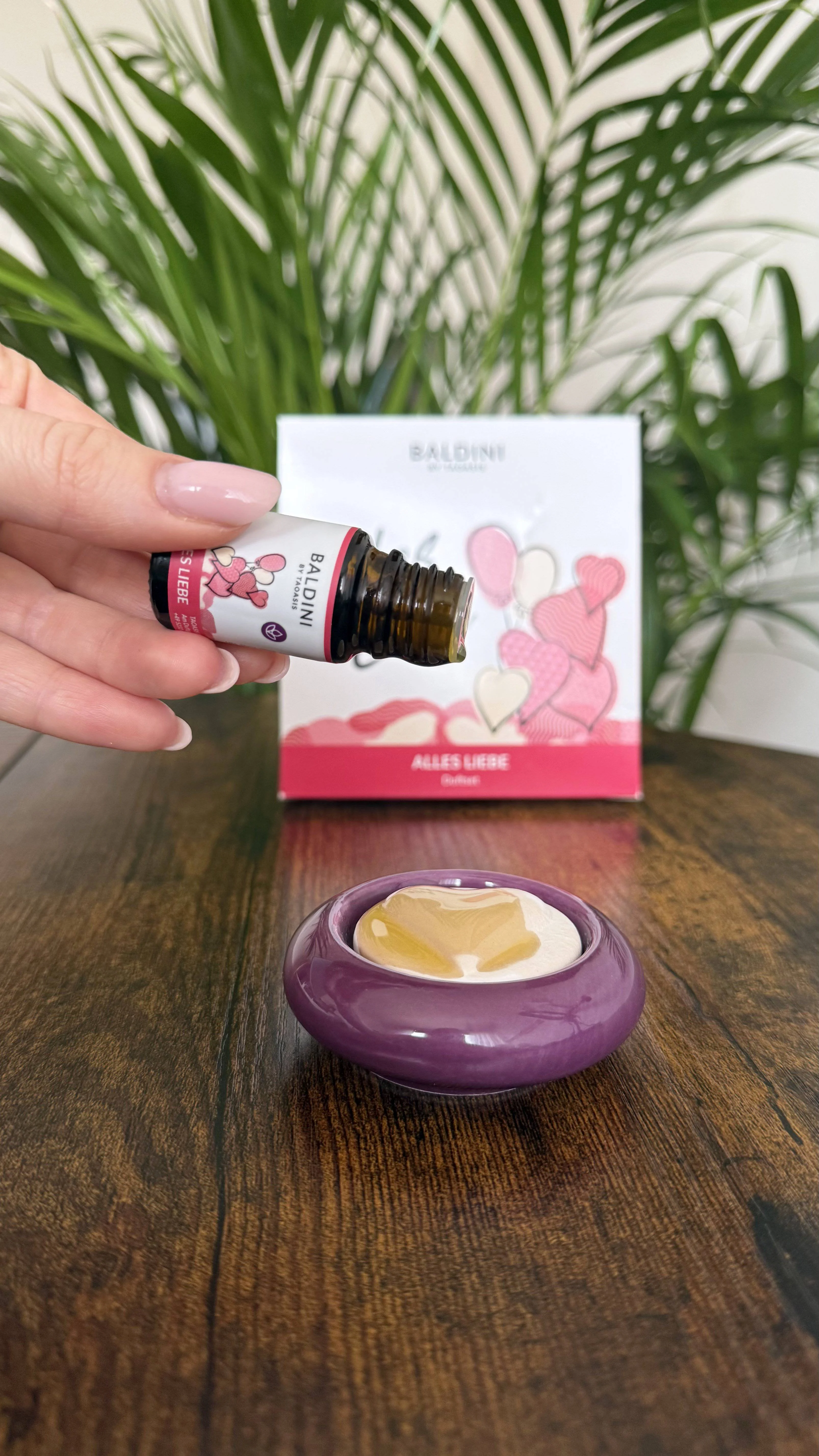 Taoasis Baldini Zestaw aromatyczny All the Love BIO (5 ml) - harmonizujący zapach z kamiennym dyfuzorem