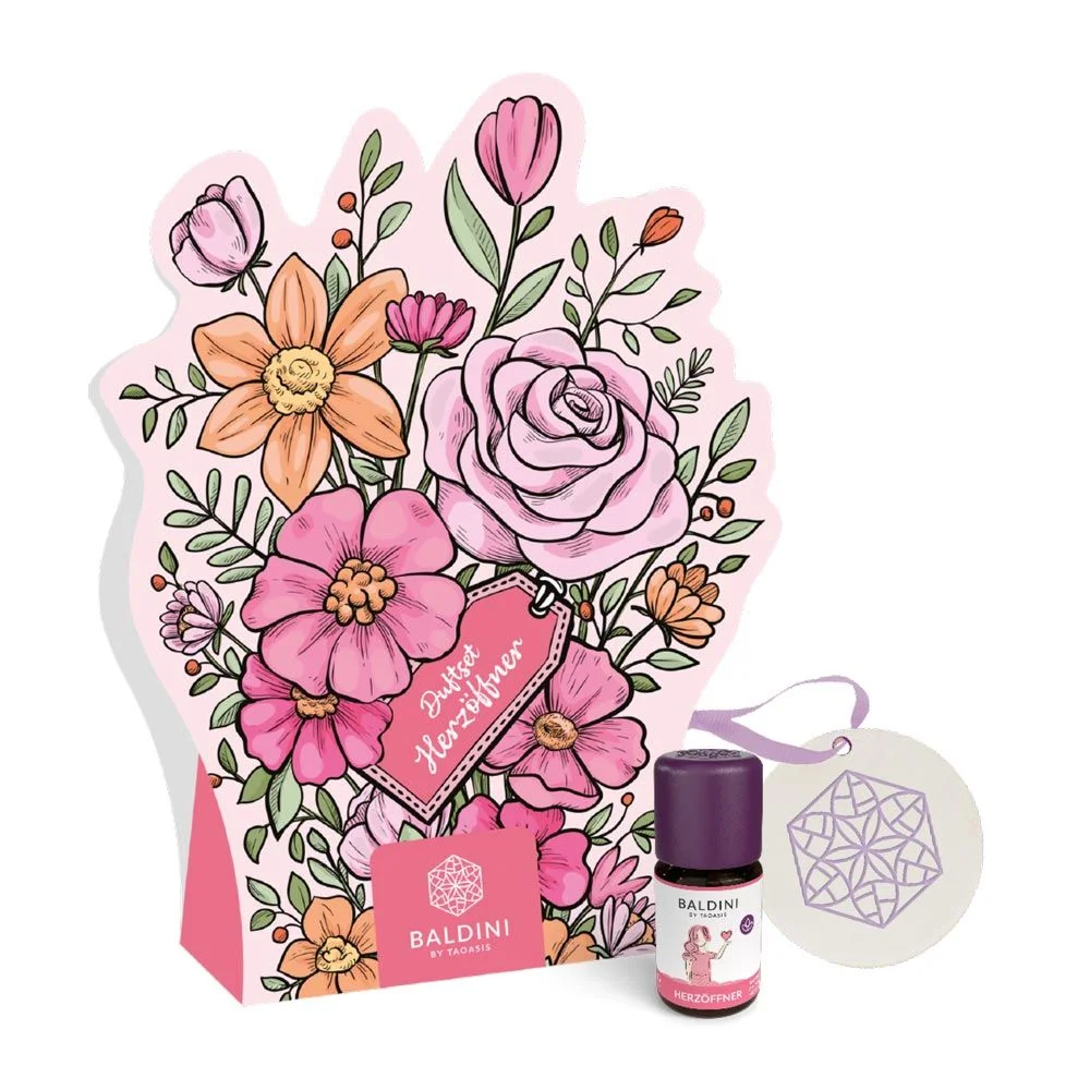 Taoasis Baldini Aroma zestaw Heart Opener BIO (5 ml) - pobudzający zapach z kamiennym dyfuzorem