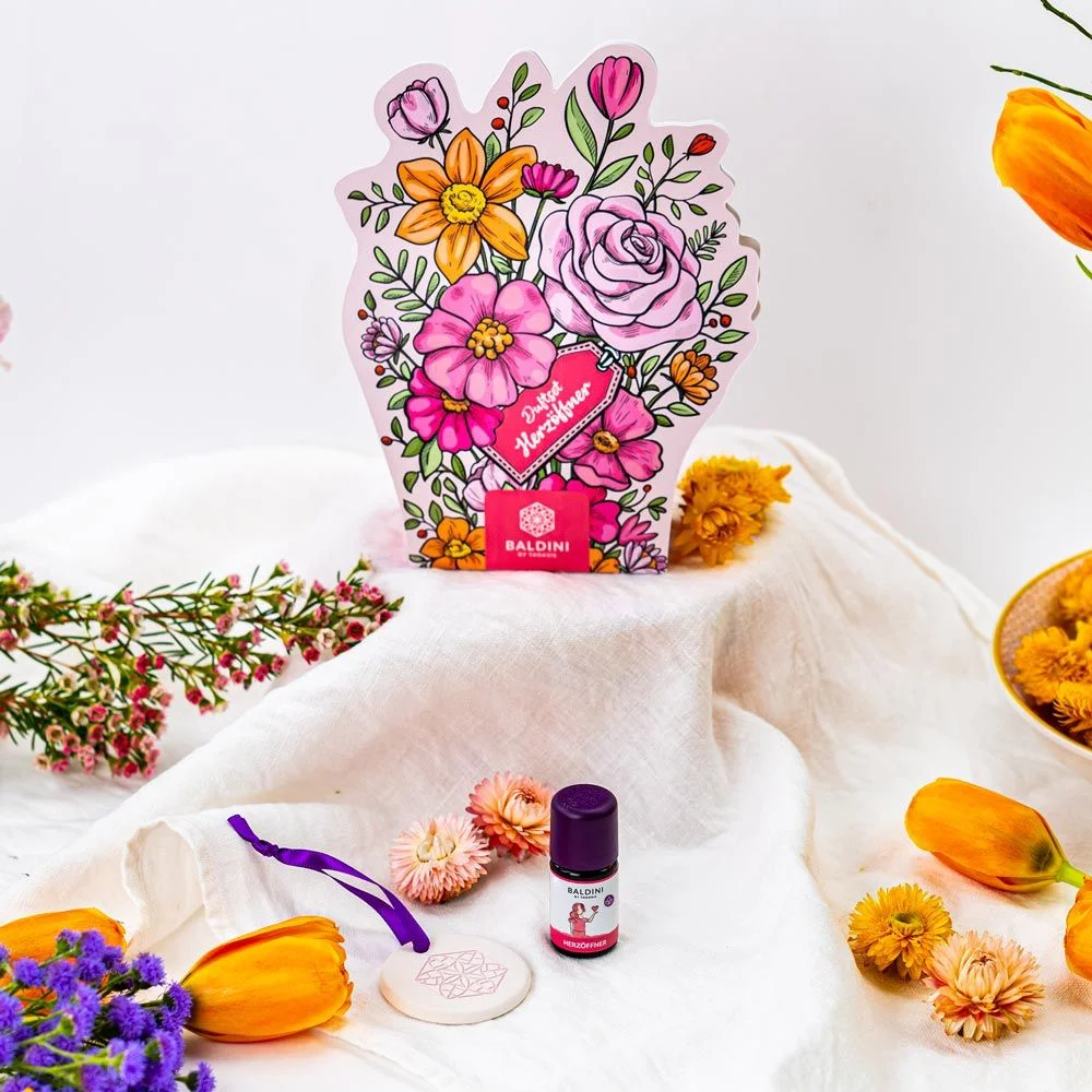 Taoasis Baldini Aroma zestaw Heart Opener BIO (5 ml) - pobudzający zapach z kamiennym dyfuzorem
