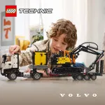 Technic 42175 Samochód ciężarowy Volvo FMX i elektryczna koparka Volvo EC230