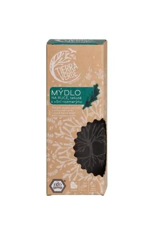 Tierra Verde Mydło w płynie do rąk o zapachu rozmarynu (szklana butelka 230 ml)