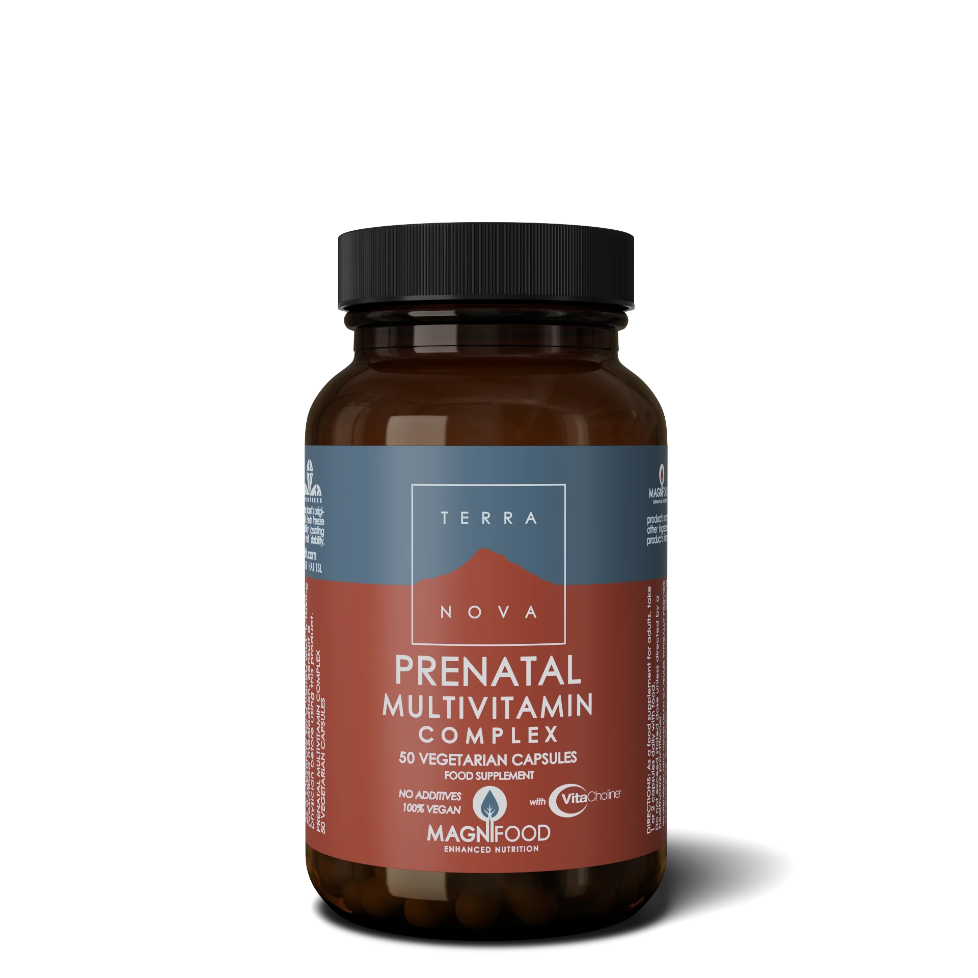Terranova Health Prenatalny kompleks multiwitaminowy (50 kapsułek) - z aktywną formą kwasu foliowego