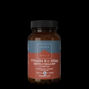 Terranova Health Witamina B12 (Metylokobalamina) 500 µg Kompleks (50 kapsułek) - dobrze się wchłania