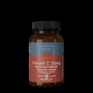 Terranova Health Witamina C 250 mg Kompleks 50 kapsułek - w formie mineralnych askorbinianów