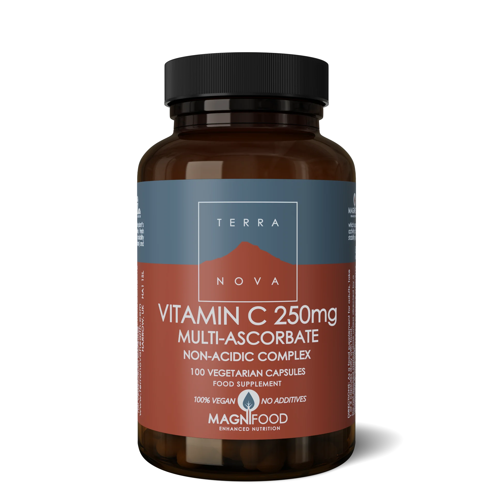 Terranova Health Witamina C 250 mg Kompleks 50 kapsułek - w formie mineralnych askorbinianów