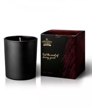 The Greatest Candle in the World Świeca zapachowa w czarnym szkle (170 g) - drewno i przyprawy