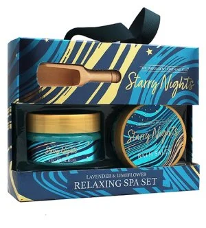 The Indulgent Bathing Co. Starry Nights zestaw upominkowy peeling do ciała 135 g + sól do kąpieli 105 g