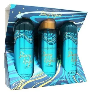 The Indulgent Bathing Co. Starry Nights zestaw prezentowy żel pod prysznic 240 ml + piana do kąpieli 240 ml + mgiełka do snu