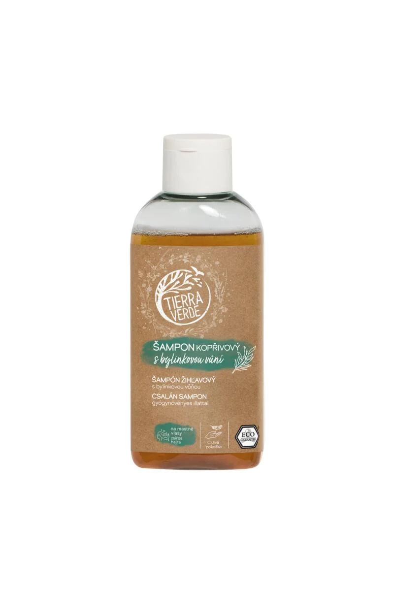 Tierra Verde Szampon pokrzywowy o ziołowym zapachu 100 ml - do włosów przetłuszczających się