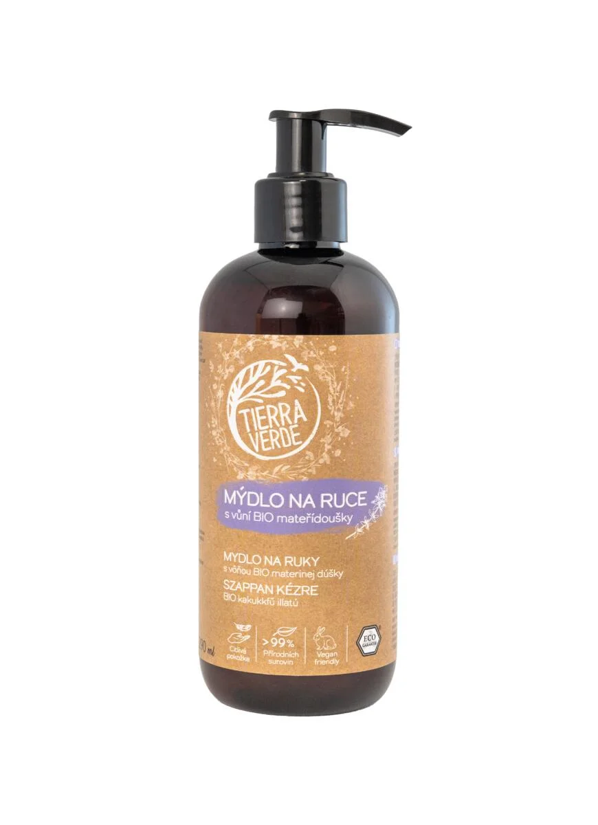 Tierra Verde Mydło do rąk w płynie - BIO Macierzanka 290 ml - z czeską bio babką lancetowatą