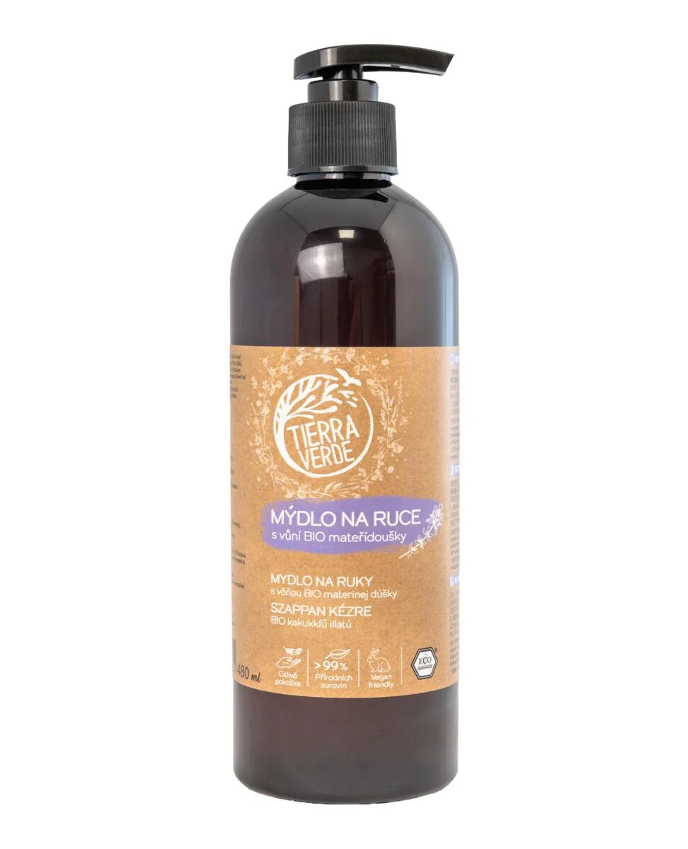 Tierra Verde Mydło do rąk w płynie - BIO Macierzanka 290 ml - z czeską bio babką lancetowatą
