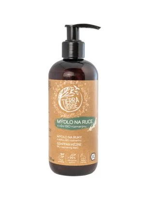 Tierra Verde Mydło do rąk w płynie - BIO Rozmaryn 290 ml - z czeską bio babką lancetowatą
