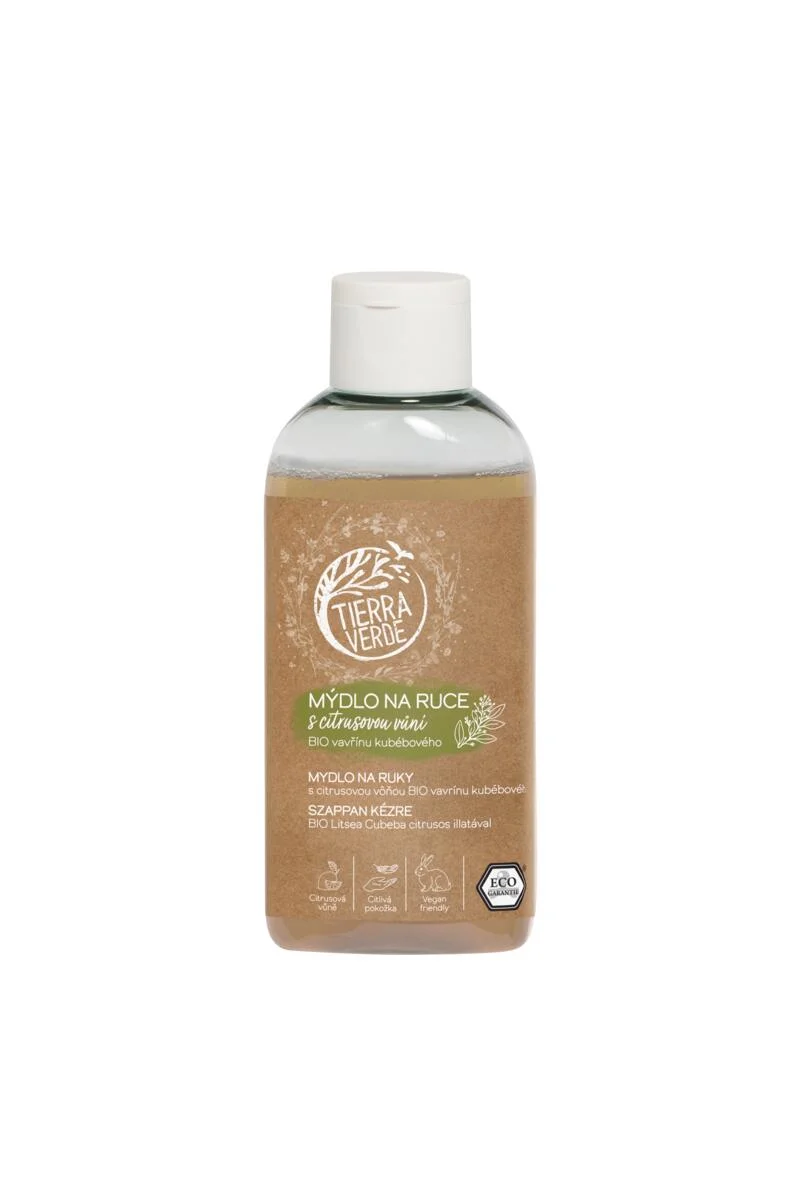 Tierra Verde Mydło do rąk w płynie - BIO Wawrzyn 100 ml - z czeską bio babką lancetowatą