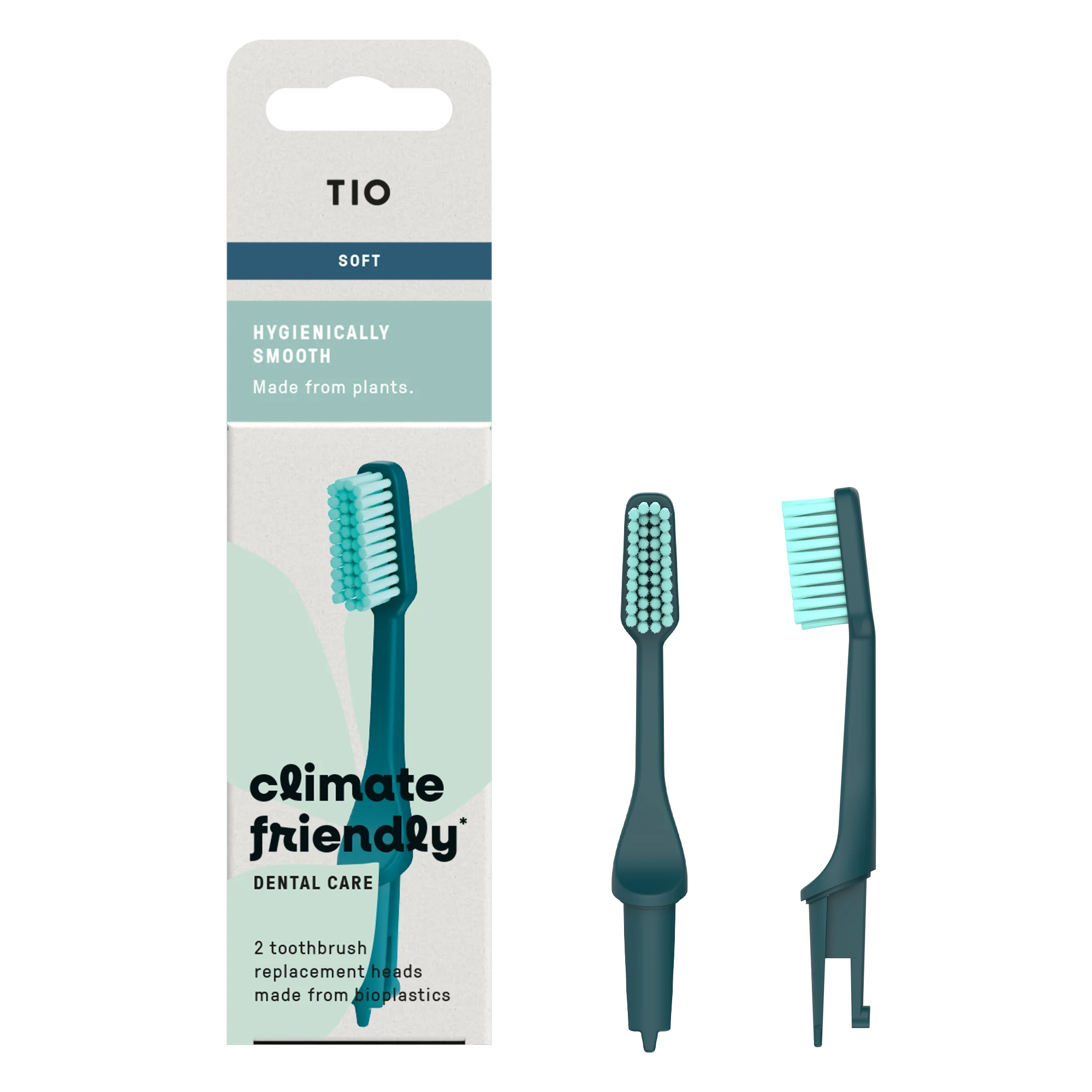 TIO TIOBRUSH Wymienne główki do szczoteczki do zębów (soft) - Living Ocean - 2 szt.
