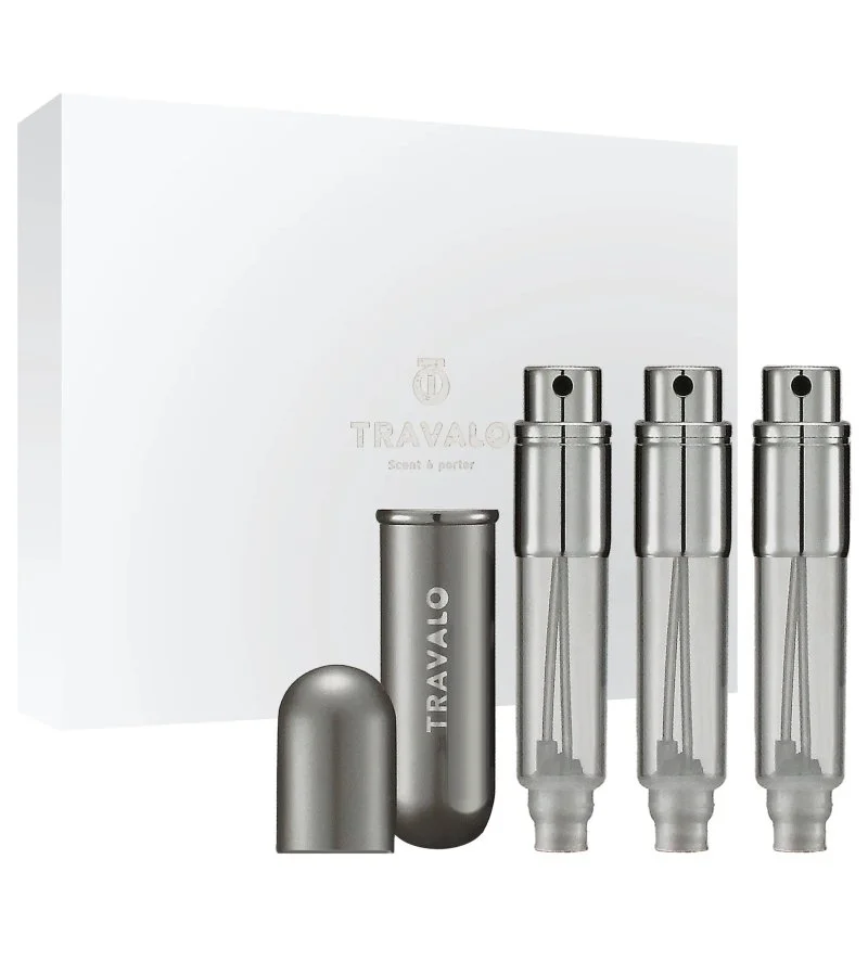 Classic napełniany atomizer do perfum 3x5 ml Titanium