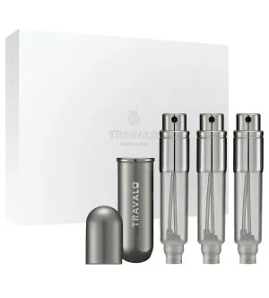 Travalo Classic napełniany atomizer do perfum 3x5 ml Titanium