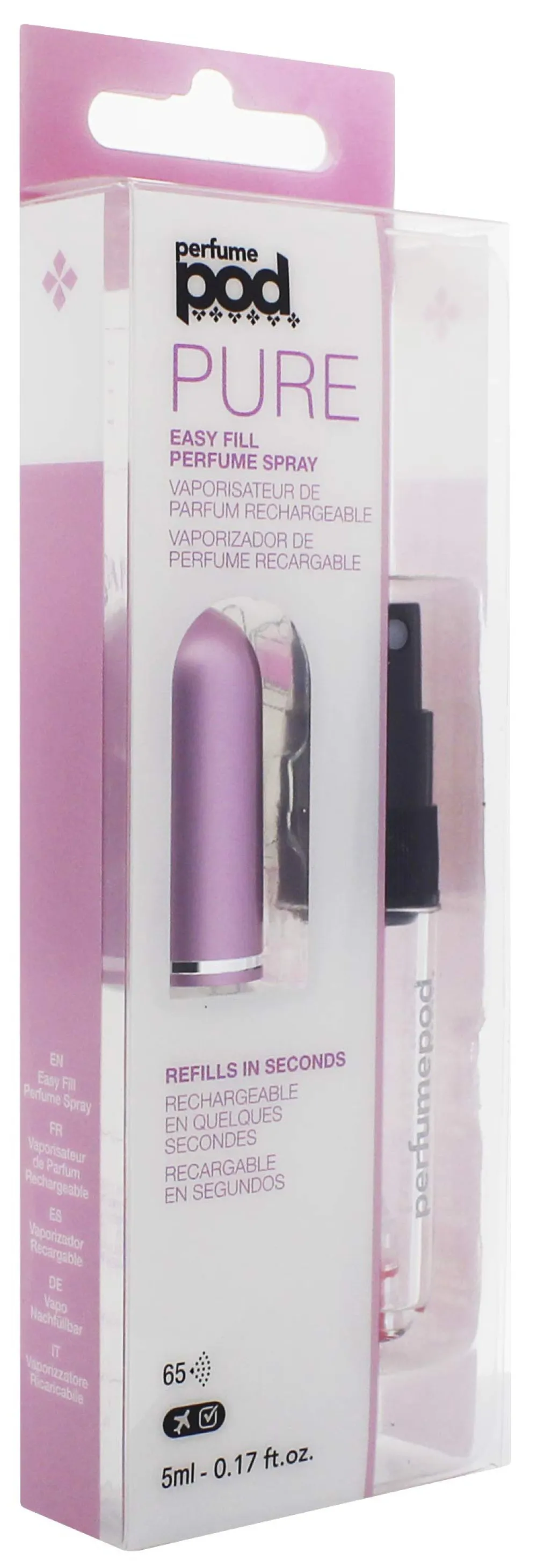 Perfume Pod Pure napełnialny rozpylacz perfum Pink 5 ml 5 ml różowa
