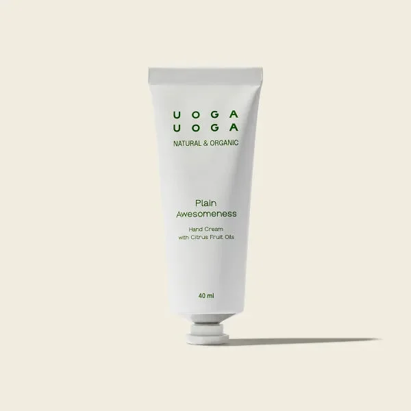 Uoga Uoga Nawilżający krem do rąk Plain Awesomeness BIO (40 ml) - o świeżym cytrusowym zapachu