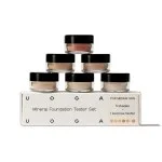 Uoga Uoga Zestaw testerów mineralnego podkładu (6 x 0,7 g) Medium / Tan - 5 podkładów + 1 róż dopasowany do odcienia cery