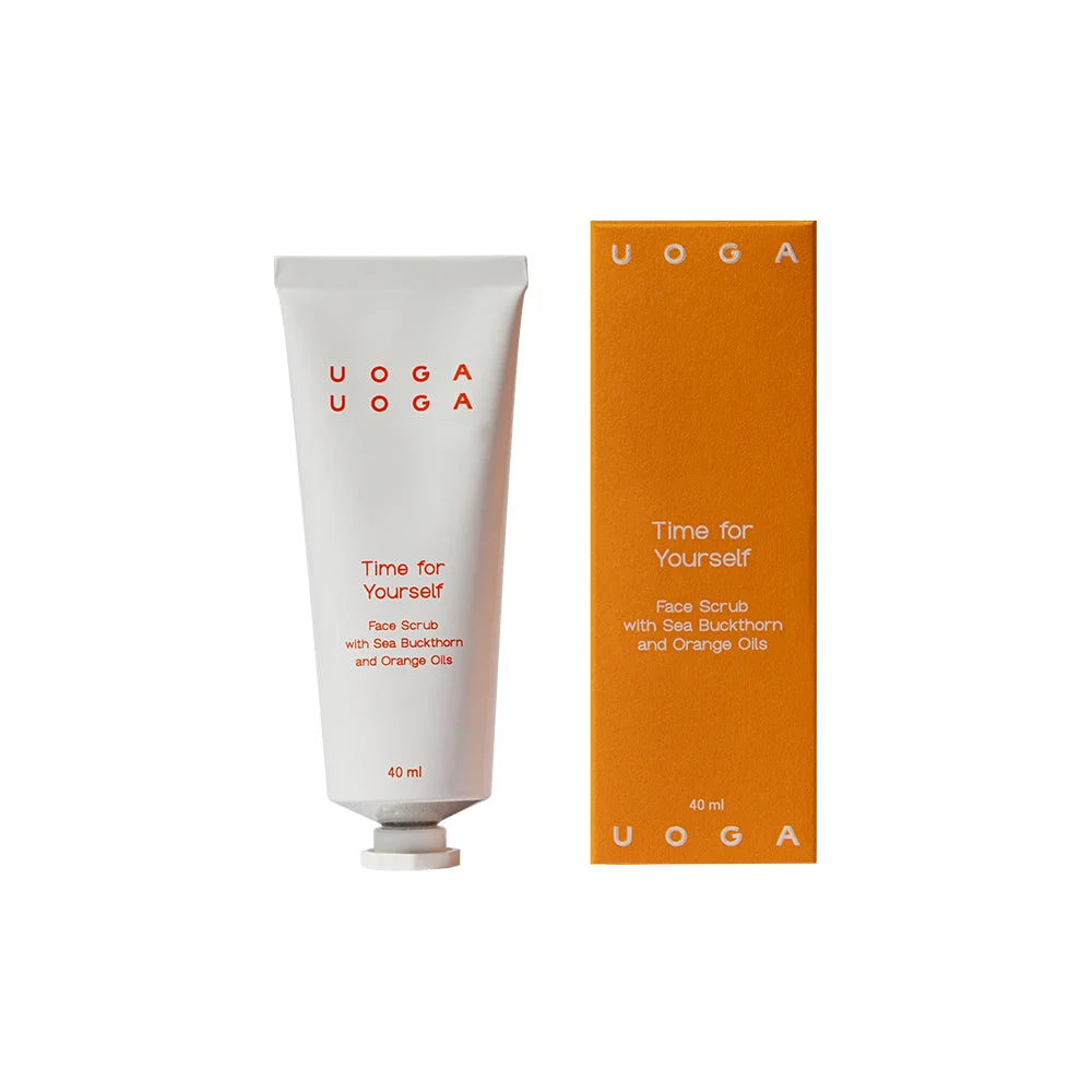 Uoga Uoga Odżywczy peeling do twarzy Time for Yourself z rokitnikiem (40 ml) - z olejkiem ze słodkiej pomarańczy
