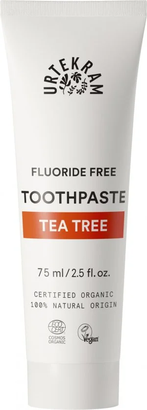 Urtekram Pasta do zębów z tea tree BIO (75 ml) - bez fluoru