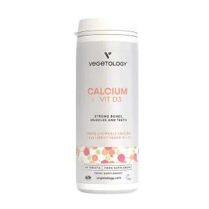 Vegetology Wapń z witaminą D3, 60 tabletek do żucia