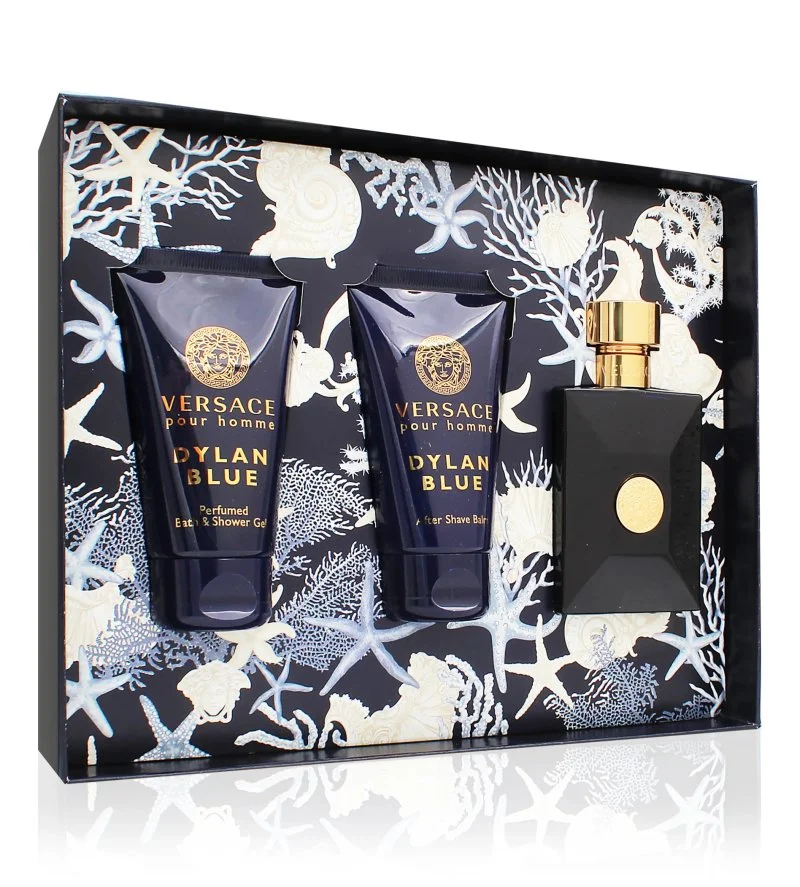Dylan Blue Pour Homme zestaw prezentowy 50 ml + żel pod prysznic 50 ml + balsam po goleniu woda toaletowa dla mężczyzn