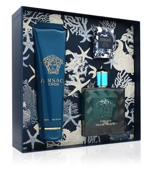 Versace Eros zestaw prezentowy 100 ml + żel pod prysznic 150 ml + woda toaletowa dla mężczyzn