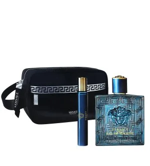 Versace Eros zestaw upominkowy + woda toaletowa 10 ml + kosmetyczka woda toaletowa dla mężczyzn