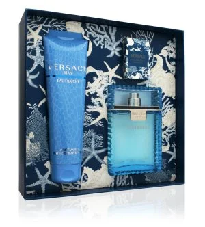Versace Man Eau Fraiche zestaw upominkowy 100 ml + żel pod prysznic 150 ml + woda toaletowa dla mężczyzn