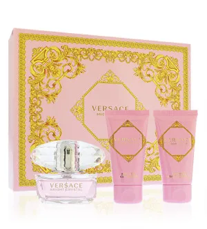 Versace Bright Crystal zestaw upominkowy dla kobiet woda toaletowa 50 ml + mleczko do ciała 50 ml + żel pod prysznic 50 ml