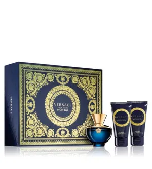 Versace Dylan Blue Pour Femme zestaw upominkowy dla kobiet woda perfumowana 50 ml + mleczko do ciała 50 ml + żel pod prysznic 50 ml