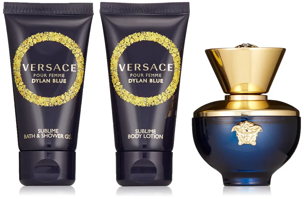 Dylan Blue Pour Femme zestaw upominkowy dla kobiet woda perfumowana 50 ml + mleczko do ciała 50 ml + żel pod prysznic 50 ml 50 ml + tělové mléko 50 ml + sprchový gel 50 ml