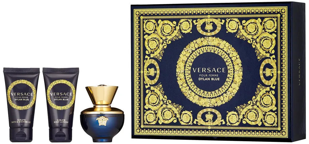 Dylan Blue Pour Femme zestaw upominkowy dla kobiet woda perfumowana 50 ml + mleczko do ciała 50 ml + żel pod prysznic 50 ml 50 ml + tělové mléko 50 ml + sprchový gel 50 ml
